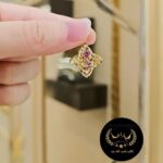 مدال طرح ستاره چهار گوشه نقش دار
