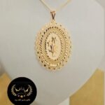 مدال بیضی طرح گل
