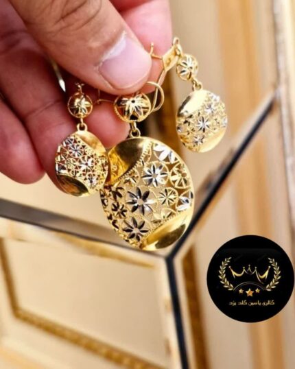 نیم ست بیضی طرح نقش دار