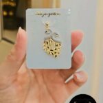 مدال طلا طرح طاووس کد 374