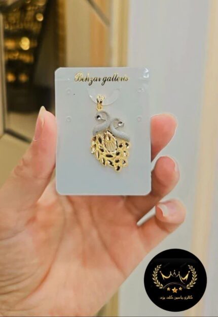 مدال طلا طرح طاووس کد 374