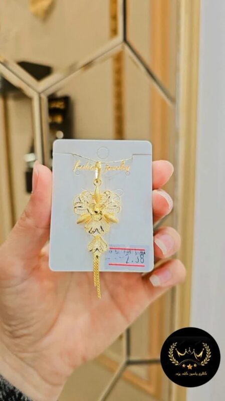 مدال طلا طرح گل 001