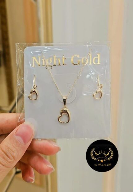 نیم ست و زنجیر طلا کد 6515