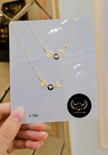 ست گردنبند و دستبند طلا کد 5412