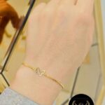 دستبند استیل طلا کد 6916